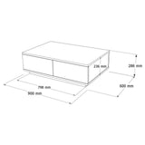 Set Mobila Sufragerie Songul, Stejar, 2 piese, Comoda Tv - Masuta de Cafea, 180x45x45 cm