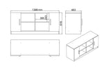 Set mobilier de birou Linta Max, 3 piese, Birou - Masuta - Consola, 140x60x74 cm - Alb