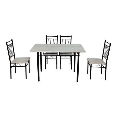 Set mobilier de sufragerie cu 5 piese, Roza, sonoma, 110x60x75 cm