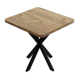 Set mobilier de sufragerie cu Scaune Gaston, cu Masă Prestone, Lemn, Negru, 70x70x75 cm