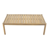 Set mobilier de exterior cu măsuță și canapele Verilan, lemn masiv de acacia și șnur, perne bej, variate, 214x77x70 cm