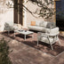 Set mobilier de exterior Marlena, Aluminiu și Țesătură, Generoase, Bej și Gri Deschis, 212x82x64 cm