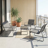 Set mobilier de grădină cu funcție outdoor Veranda, textilenă-metal, Antracit, 200x150x85 cm