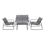 Set mobilier de grădină cu funcție outdoor Veranda, textilenă-metal, Antracit, 200x150x85 cm