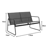 Set mobilier de grădină cu funcție outdoor Veranda, textilenă-metal, Antracit, 200x150x85 cm
