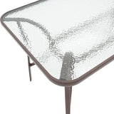 Set mobilier de sufragerie cu masă și scaune, Sussie-Ensure, Metal și sticlă, Maro, 120x70x70 cm