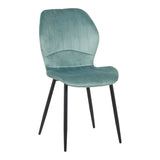 Set mobilier de sufragerie cu Scaune Jelour Fistic și Masă Neagră Orbital, Lemn/Metal, Masă, Set 5 Piese, 120x76 cm