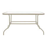 Set mobilier de sufragerie Tade-Valor, Metal și Sticlă, Multicolor, 110x60x70 cm