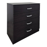 Set mobilier dormitor Athos, Set 4 piese, Pat, Lemn Wenge, 160x200 cm