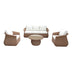 Set mobilier grădină cu funcție lounge Tropicana, ratan, maro/bej, compacte, 204x80x74 cm