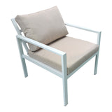 Set Mobilier Grădină cu Perne, Gardenly, Lounge, Aluminium & Bej, Set 4 Piese, 141x69x72 cm