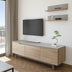 Set mobilier living cu finisaj marmura bej Kasia, Lemn, 180x35x48 cm