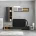 Set mobilier pentru living Calvados, Lemn și metal, Stejar, 200x300 cm