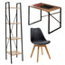 Set mobilier studenti 3 buc Gaston, Negru, 90x60x70 cm