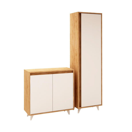 Set Pantofar Omninde, Stejar, 80x35x100 cm