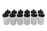 Set recipiente pentru condimente Kosova, Sticla, 300 ml, 12 bucati, Lingura, Transparent, 6.5x6.5x13 cm