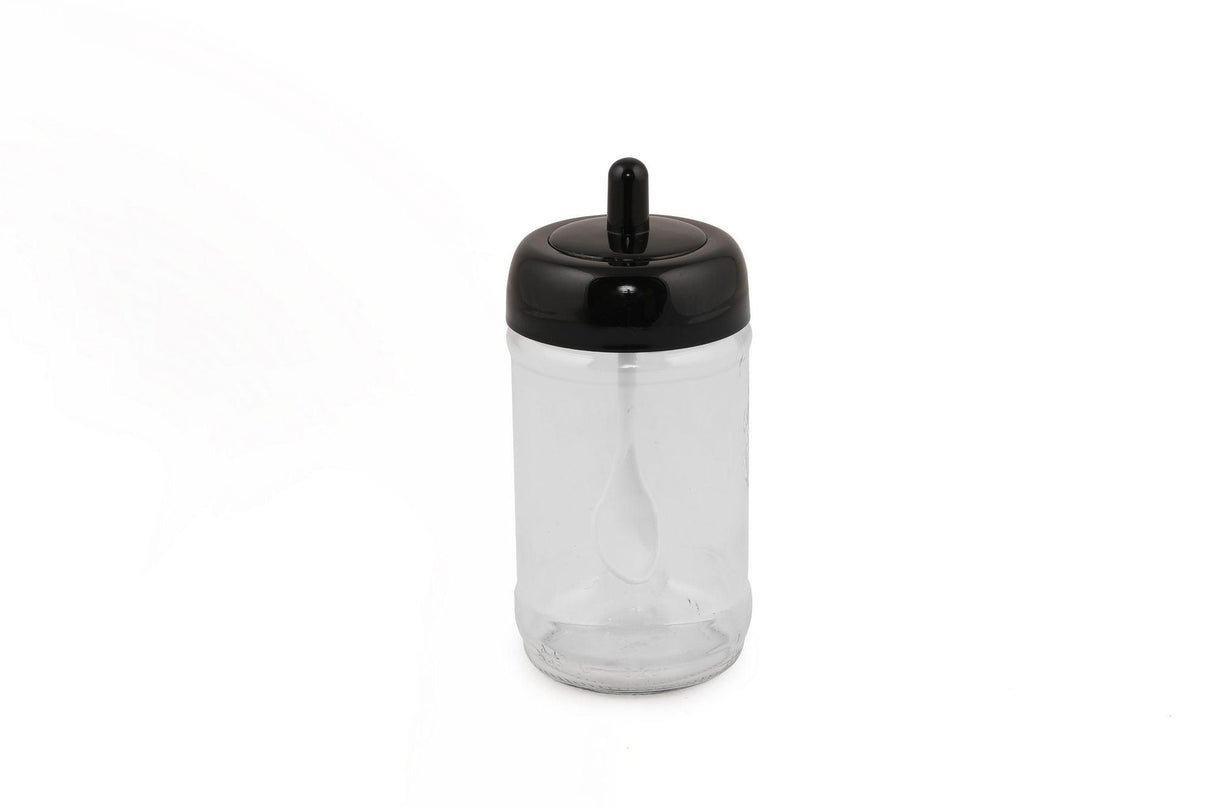 Set recipiente pentru condimente Kosova, Sticla, 300 ml, 12 bucati, Lingura, Transparent, 6.5x6.5x13 cm