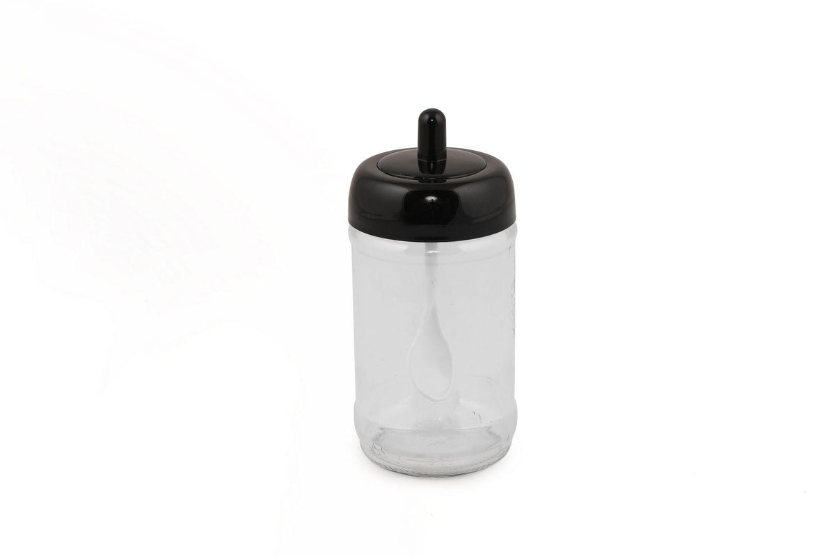 Set recipiente pentru condimente Kosova, Sticla, 300 ml, 12 bucati, Lingura, Transparent