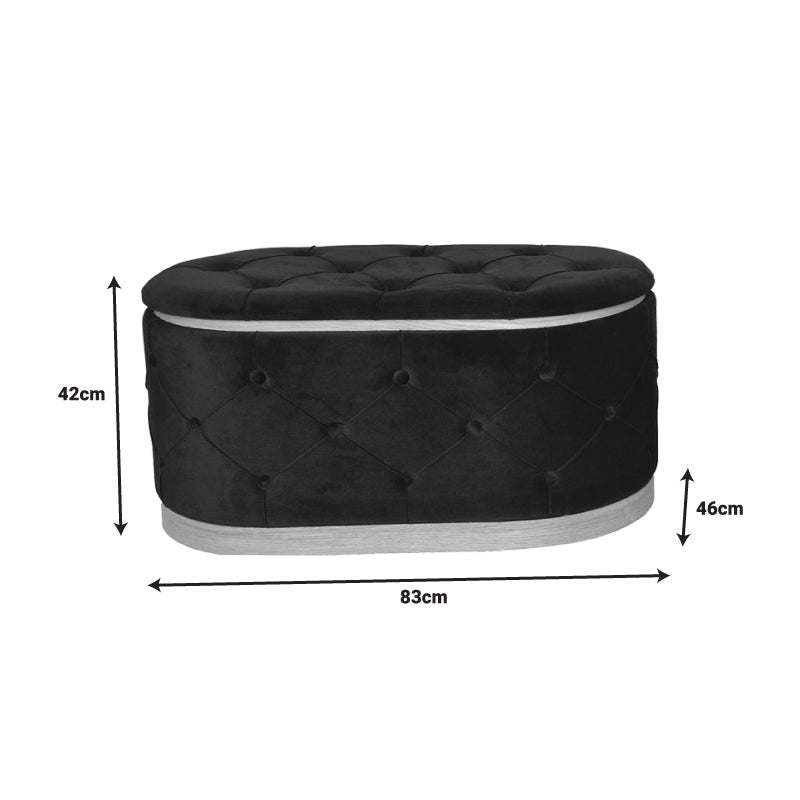 Set tabureti 2 buc Royel, Negru, 83x46x42 cm