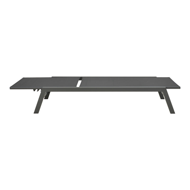 Sezlong Boka, Aluminiu si textilena, 60x192x31 cm - Negru