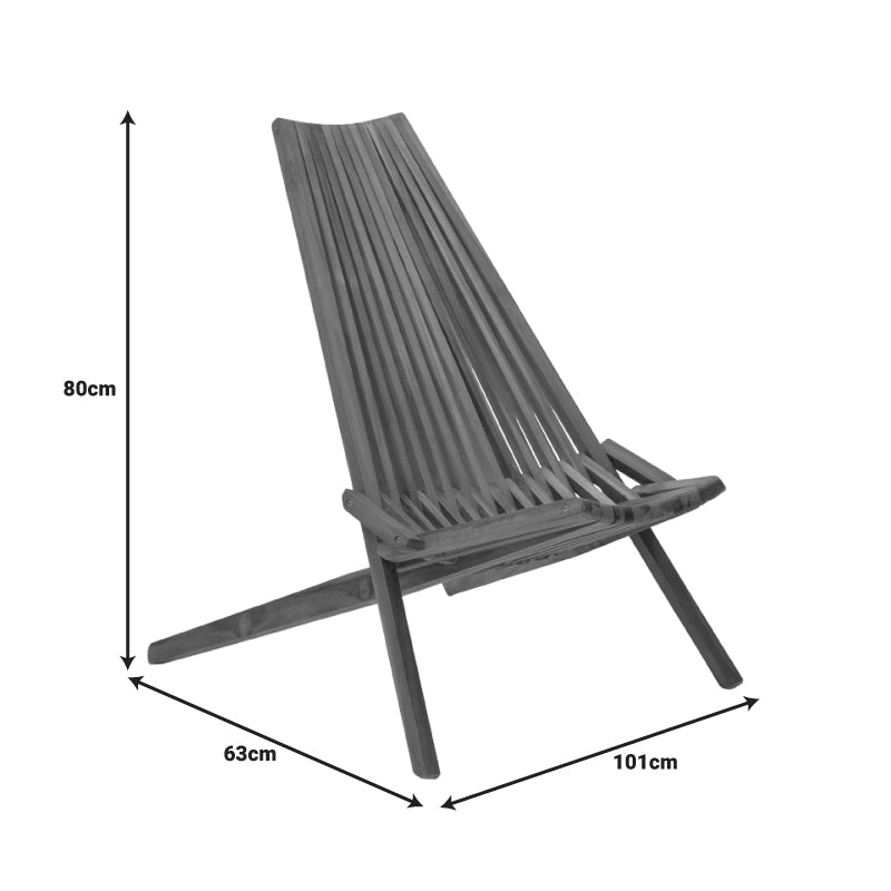Sezlong de gradina Chaise Boho, Natural, 101x63x80 cm, foto produs 8