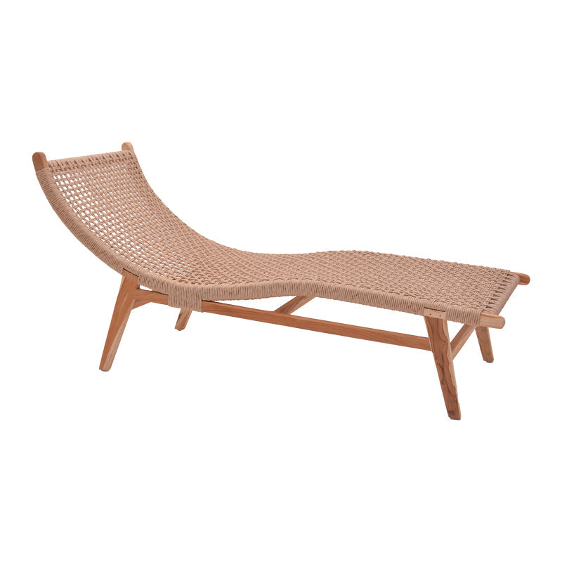 Sezlong de gradina Rebelise Boho, Natural, 60x180x85 cm