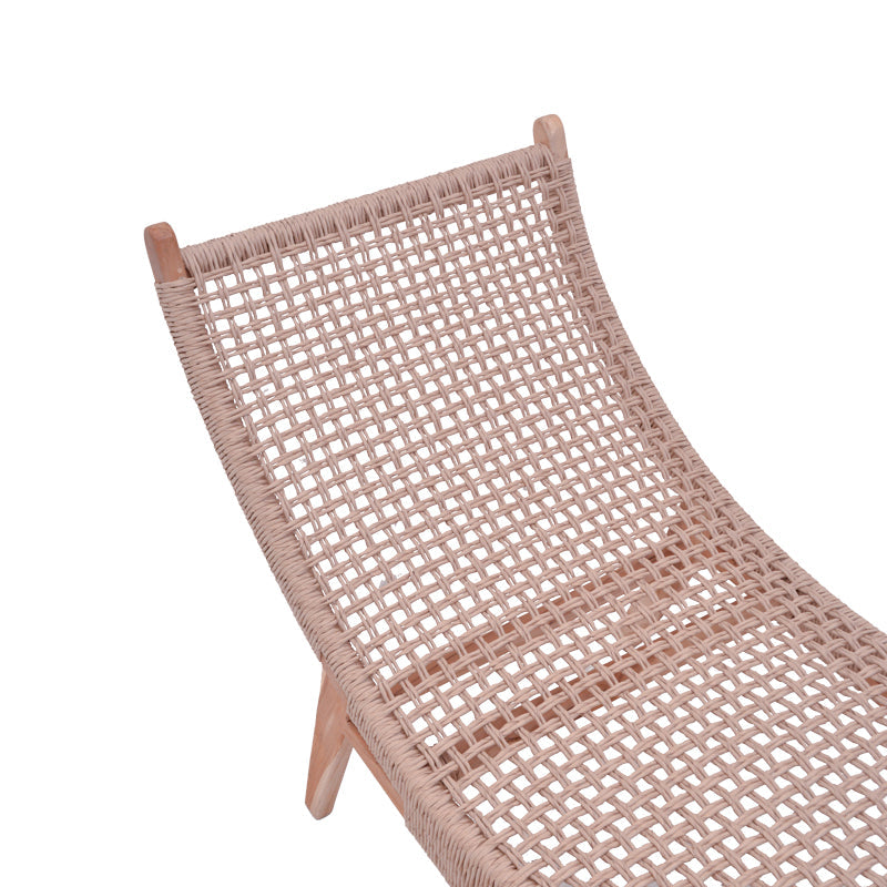 Sezlong de gradina Rebelise Boho, Natural, 60x180x85 cm