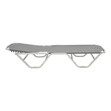 Sezlong Dessie pliabil aluminiu plasa, 56x188x30 cm - Gri Inchis