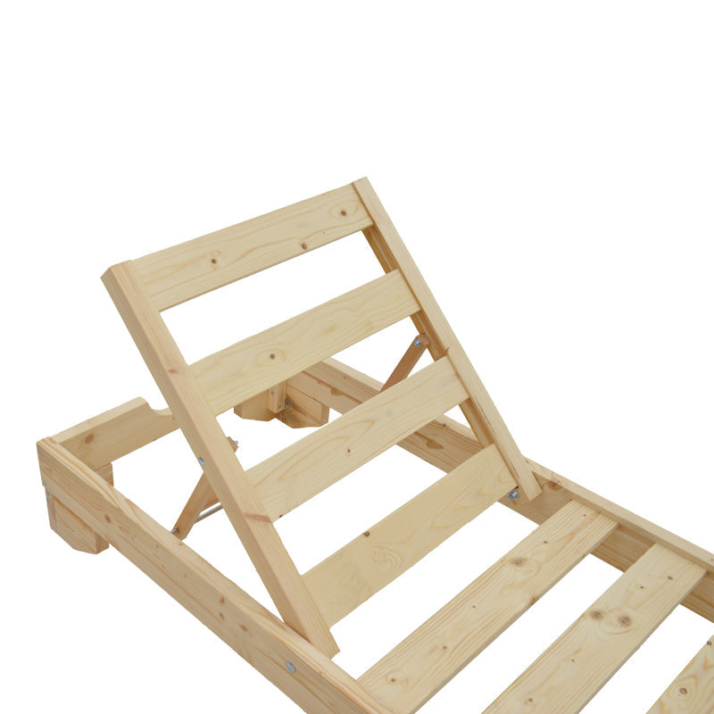 Sezlong Fendy, Lemn de brad, 72x200x24 cm - Natur