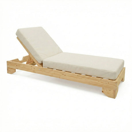 Șezlong Fendy, Natural - Nuc, 72x200x24 cm