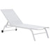 Sezlong Jaipur aluminiu tex Maron, Alb - Antracit, 65x192 cm
