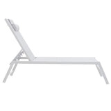 Sezlong Kiara aluminiu texMarona, Antracit - Alb, 70x200 cm - Alb