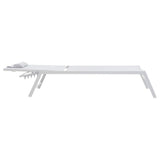 Sezlong Kiara aluminiu texMarona, Antracit - Alb, 70x200 cm - Alb