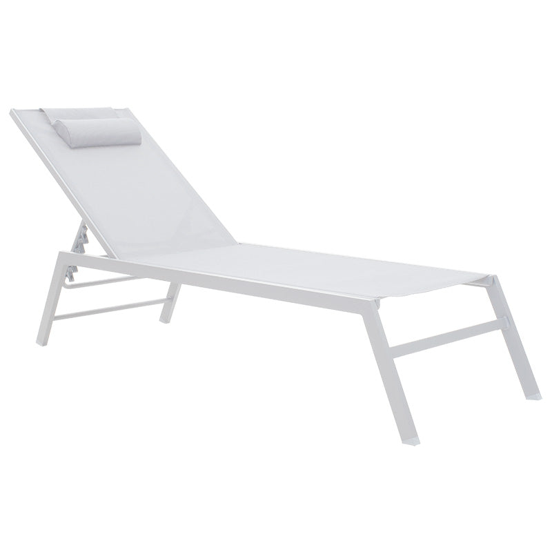 Sezlong Kiara aluminiu texMarona, Antracit - Alb, 70x200 cm - Sezlong Kiara aluminiu texMarona, Antracit - Alb, 70x200 cm - 152-000013