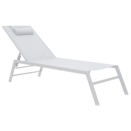 Sezlong Kiara aluminiu texMarona, Antracit - Alb, 70x200 cm