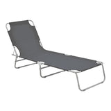 Șezlong Pasein, Silver-Antracit, 55x185x24 cm - Șezlong Pasein, Silver-Antracit, 55x185x24 cm
