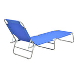 Șezlong Pasein, Silver-Antracit, 55x185x24 cm - Silver-Blue