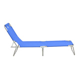 Șezlong Pasein, Silver-Antracit, 55x185x24 cm - Silver-Blue