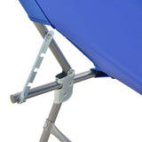 Șezlong Pasein, Silver-Antracit, 55x185x24 cm - Silver-Blue