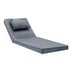 Sezlong Sezlong Sadie stofa, Gri, 65x185x15 cm