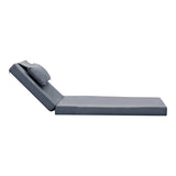 Sezlong Sezlong Sadie stofa, Gri, 65x185x15 cm