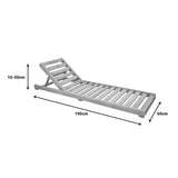 Sezlong Specta, Lemn masiv de fag, 60x190x50 cm - Nuc
