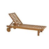 Sezlong Weylar lemn de salcam, Natural, 60x193x30 cm