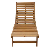 Sezlong Weylar lemn de salcam, Natural, 60x193x30 cm