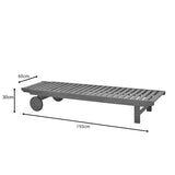 Sezlong Weylar lemn de salcam, Natural, 60x193x30 cm