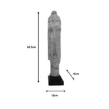 Statueta Buddha Dran bust lemn de mango, Natural, 12x12x63 cm