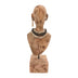 Statueta Ebia bust din lemn de mango si metal, Natural, 17x12x44 cm