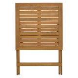 Sufragerie Bistrual-Perdu set 3 rabatabile lemn masiv de salcam, Natur, 60x60x72 cm