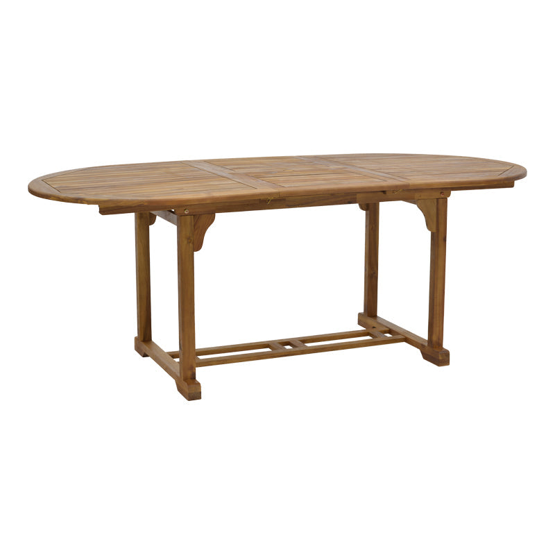 Sufragerie Bistrual-Sopho set 5 lemn masiv de salcâm Natural extensibil, 200/150x100x75 cm
