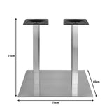 Suport blat masa Aluminum, Argintiu, 70x40x72 cm